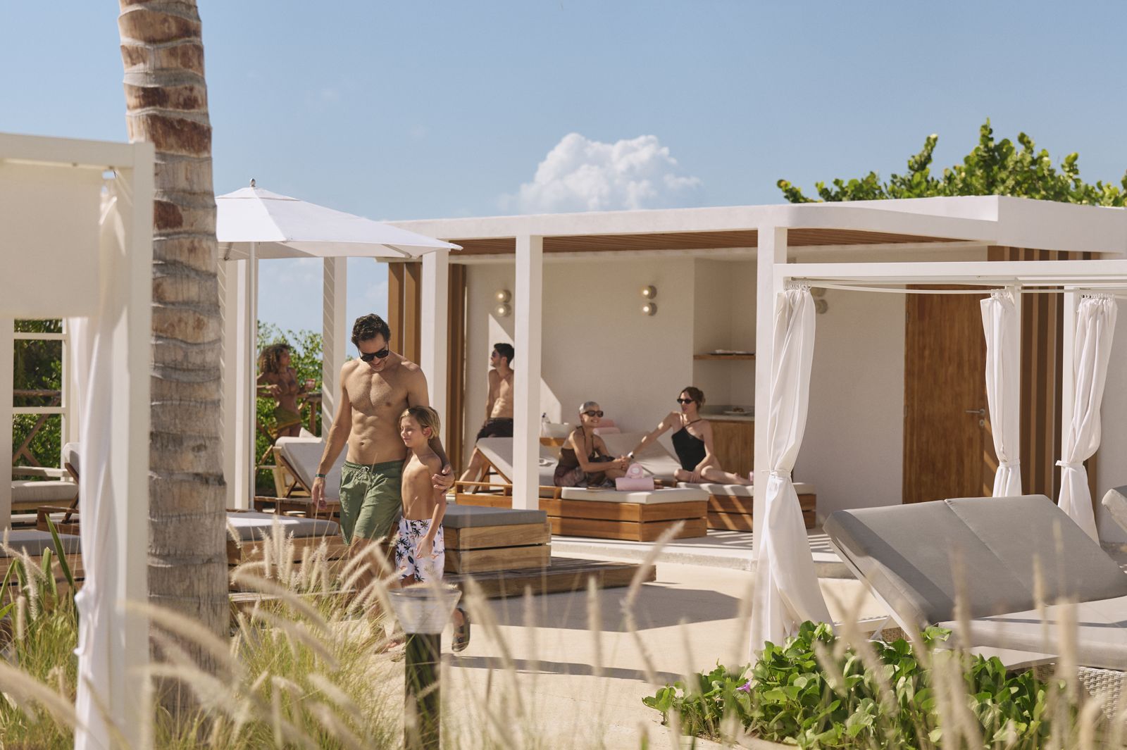Cabañas junto a la playa